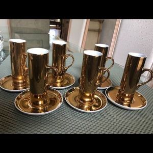 Espresso Cordial Demitasse Cups and Saucers
